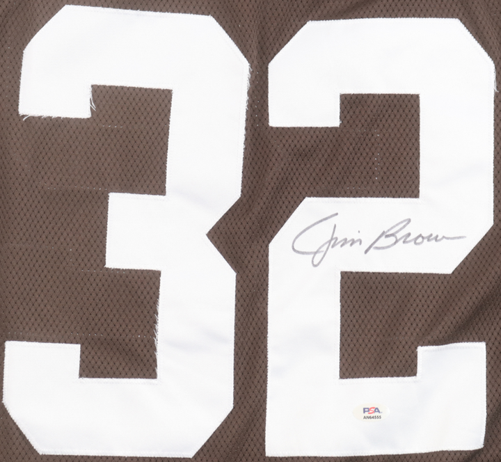 Autographed/Signed Jim Brown Jersey