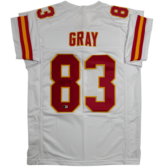 Noah Gray Signed Authenticated White Custom Jersey - Beckett Certified