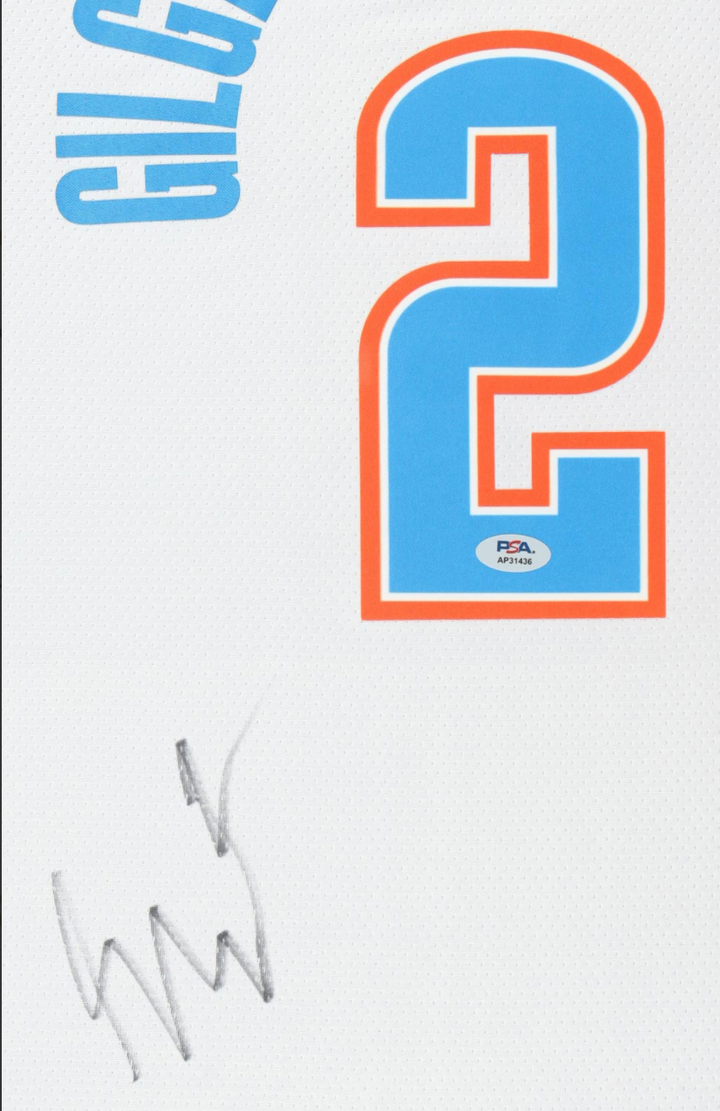 Shai Gilgeous-Alexander Signed Custom Framed Jersey Display (PSA)