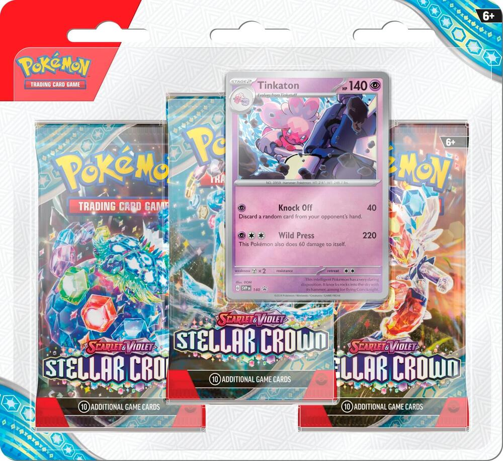 Scarlet & Violet - Stellar Crown 3 Pack Blisters - Pokemon TCG