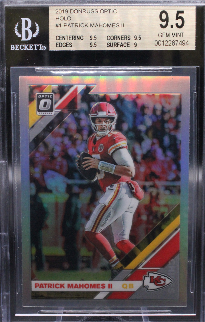 2019 Panini Donruss Optic - Patrick Mahomes 1 - Holo - BGS 9.5