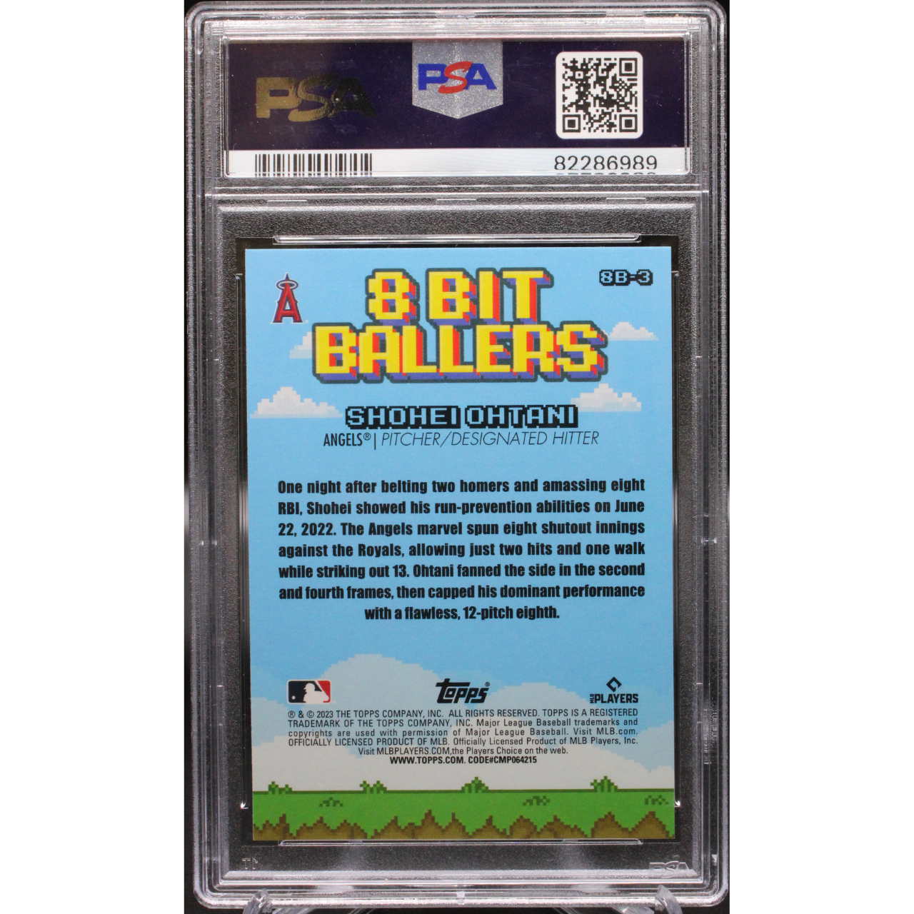 BBエイジング10●○SHOGOページ○● 2023 Topps Big League - Shohei Ohtani 8B-3 - 8 Bit Ballers - PSA 9