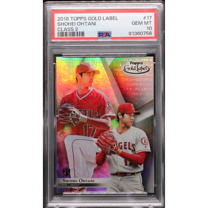 2018 Topps Gold Label - Shohei Ohtani 17 - Class 2 - PSA 10