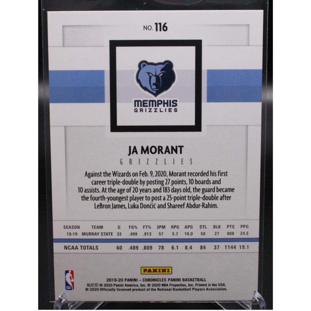 2019-20 Panini Chronicles Basketball - Ja Morant 116 - Panini Base