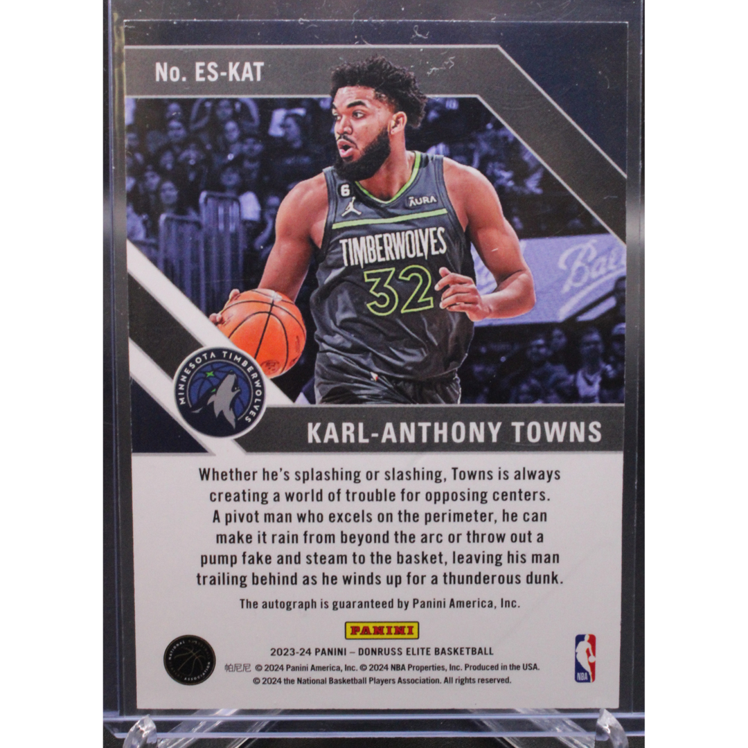 2023-24 Panini Donruss Elite Basketball - Karl Anthony Towns ES-KAT - Elite Signatures