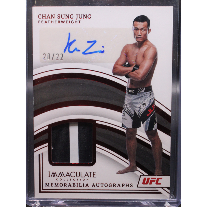 2022 Panini Immaculate UFC - Chan Sung Jung MA-CSJ - Mem Auto Red /22