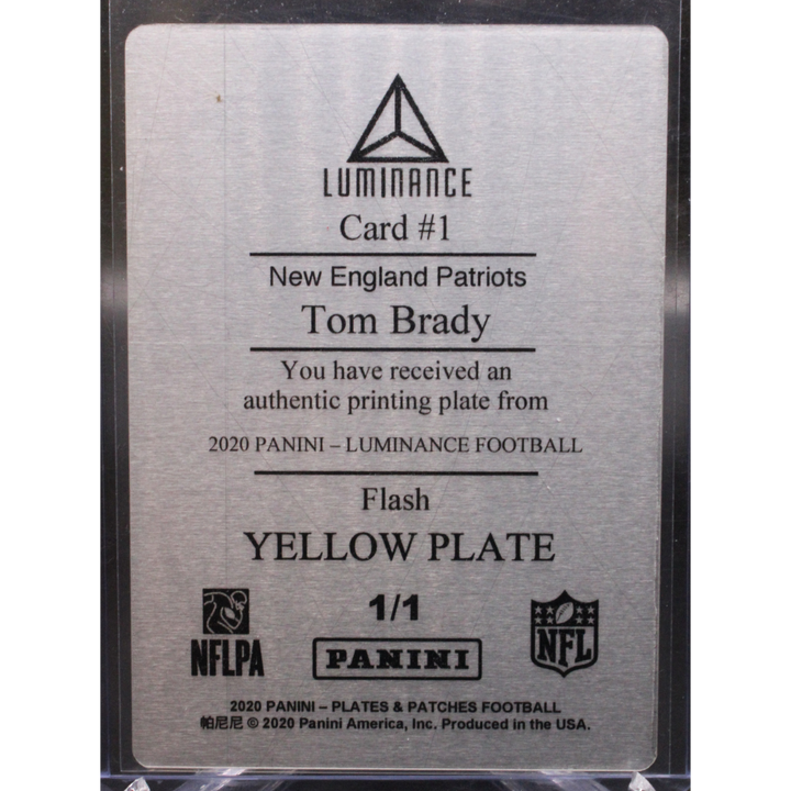 2020 Panini Luminance Football - Tom Brady 1 - 1/1 Printing Plate