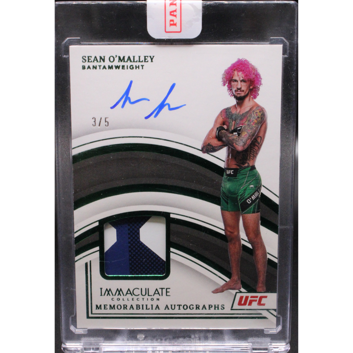 2022 Panini Immaculate UFC - Sean O'Malley MA-SOM - Green Mem Auto /5