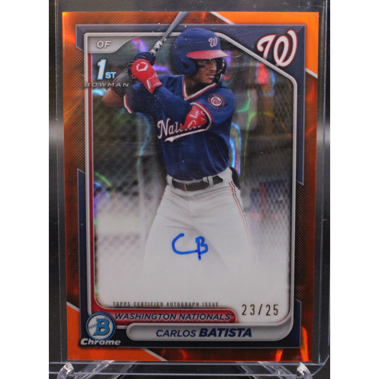 2024 Topps Bowman Chrome 1st Bowman Green Rubber Ref Autograph