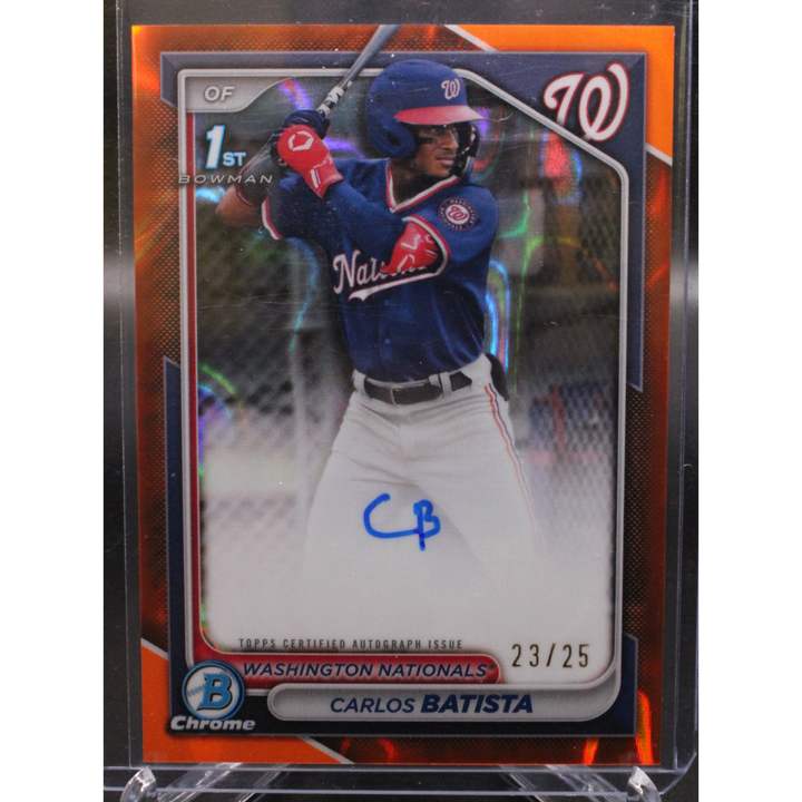 2024 Topps Bowman Chrome Baseball - Carlos Batista CPA-CB - 1st Bowman Orange Shimmer Auto /25