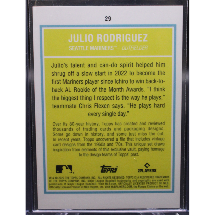 2022 Topps - Julio Rodriguez 29 - Black /75