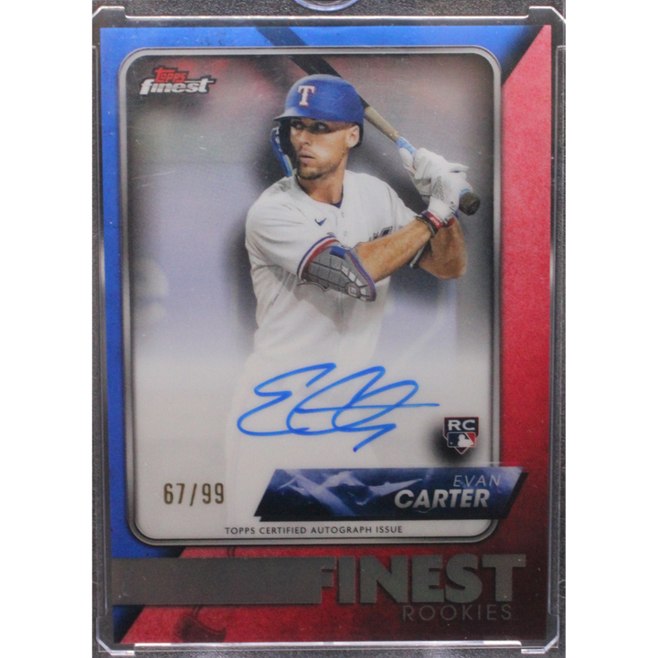 2024 Topps Finest - Evan Carter FR-EC - Finest Rookie Auto Blue /99