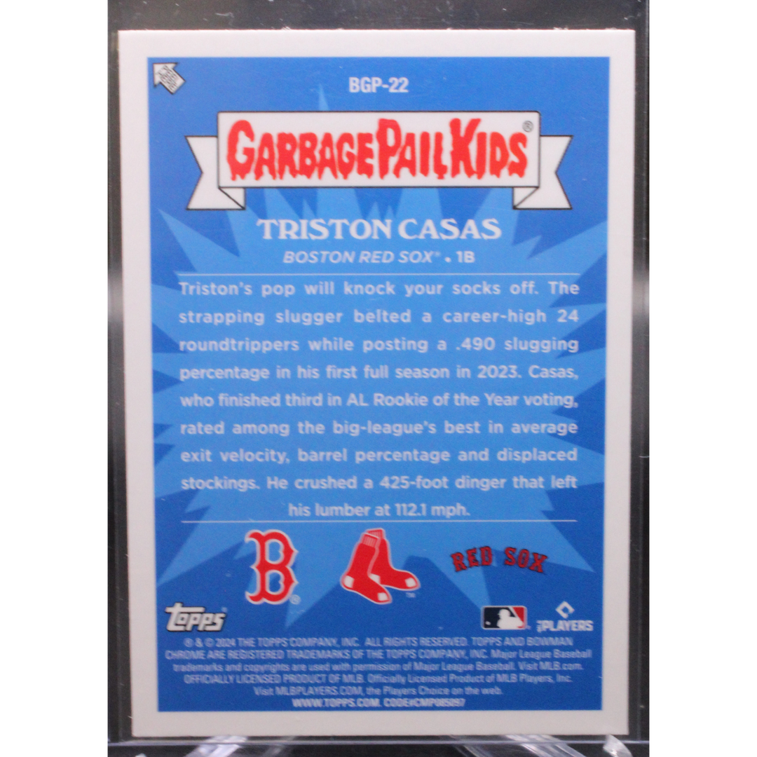 2024 Topps Bowman Chrome Baseball - Triston Casas BGP-22 - Garbage Pail Kid SP