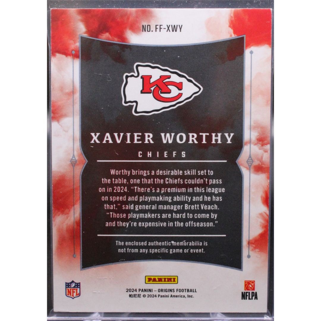 2024 Panini Origins Football - Xavier Worthy FF-XWY -  Future Fabrics /75