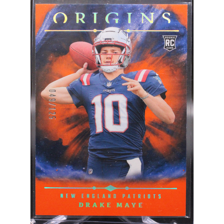 2024 Panini Origins Football - Drake Maye 145 -  Orange /125