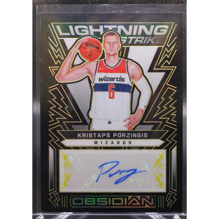 2021-22 Panini Obsidian - Kristaps Porzingis LSS-KPZ - Electric Etch Auto Yellow /10