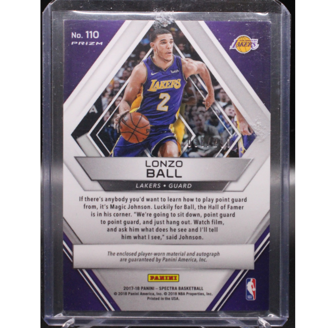 2017-18 Panini Spectra Basketball - Lonzo Ball 110 - Refractor RPA /299