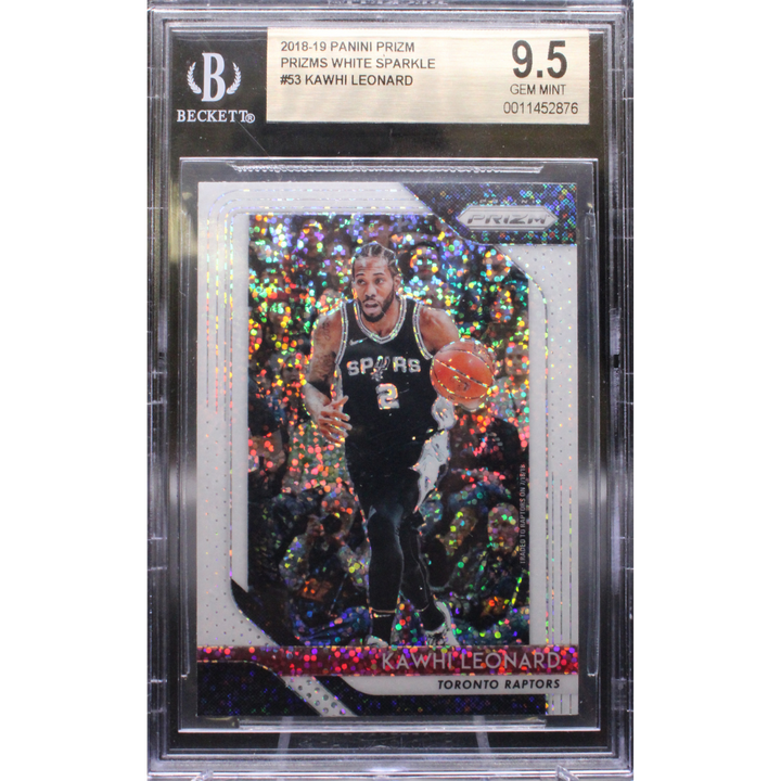 2018 Panini Prizm Basketball - Kawhi Leonard 53 - White Sparkle - BGS 9.5