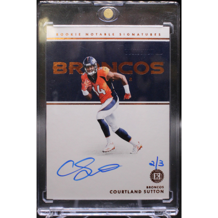 2018 Panini Encased Footballl - Courtland Sutton RNS-CS - Rookie Notable Signatures Recollection /3