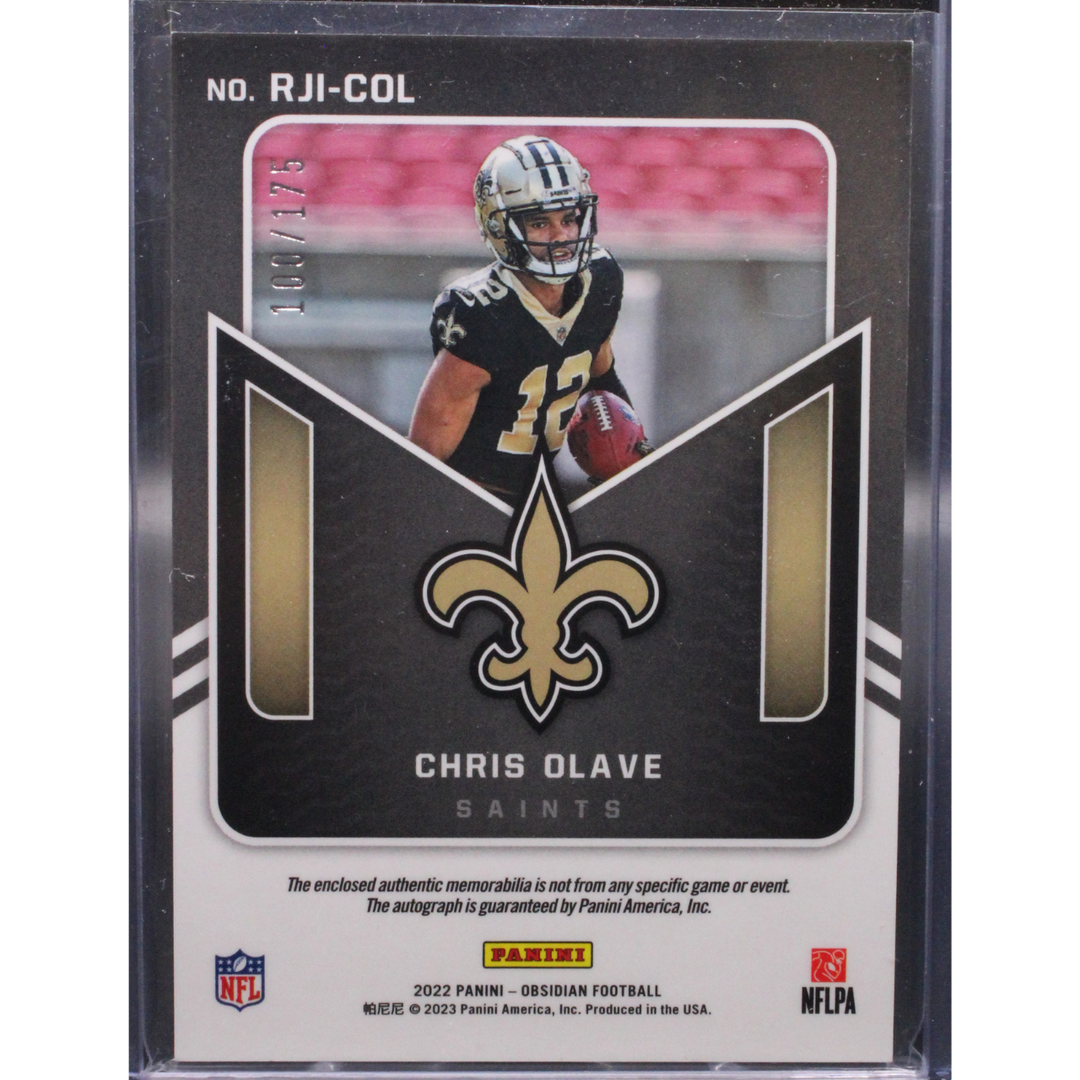 2022 Panini Obsidian - Chris Olave RJI-COL - Rookie Jersey Ink /175