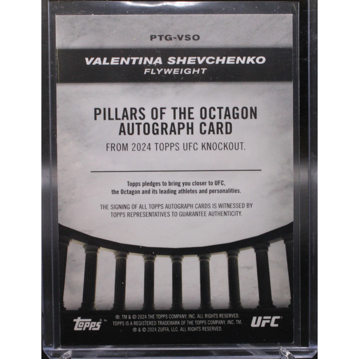 2024 Topps Knockout UFC - Valentina Shevchenko PTG-VSO - Pillars of the octagon /50