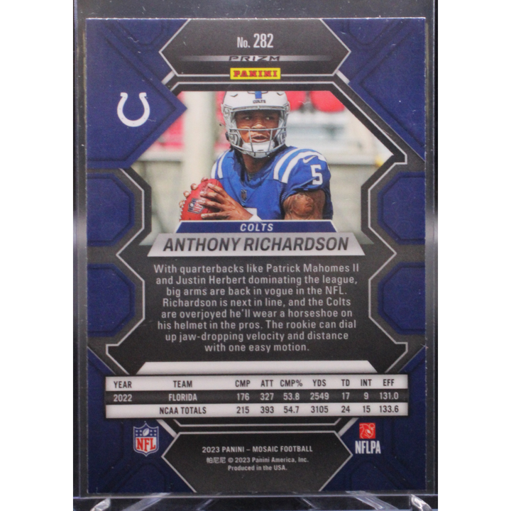 2023 Panini Mosaic Football - Anthony Richardson 282 - Red Speckle