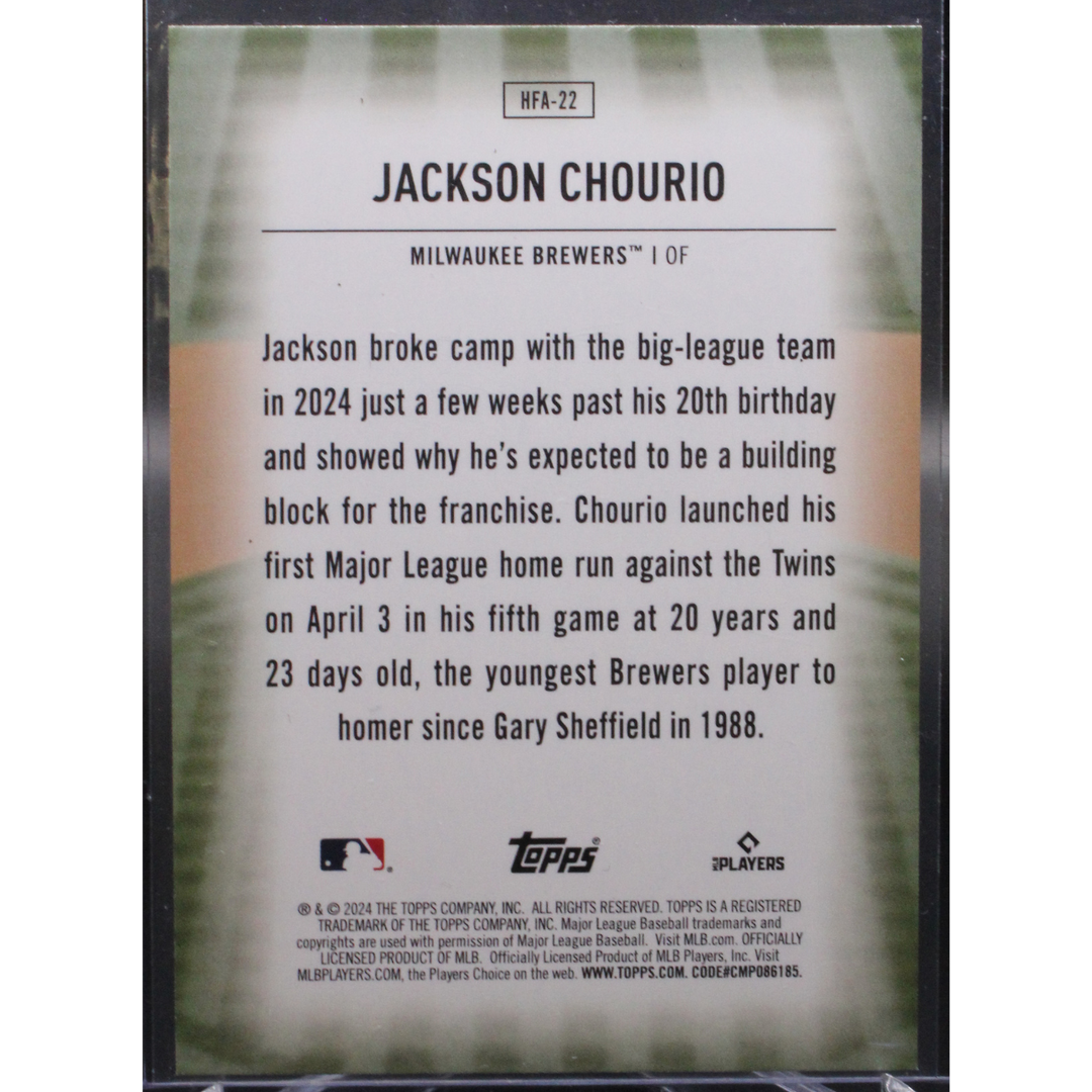 2024 Topps Update - Jackson Chourio HFA-22 - Home Field Advantage