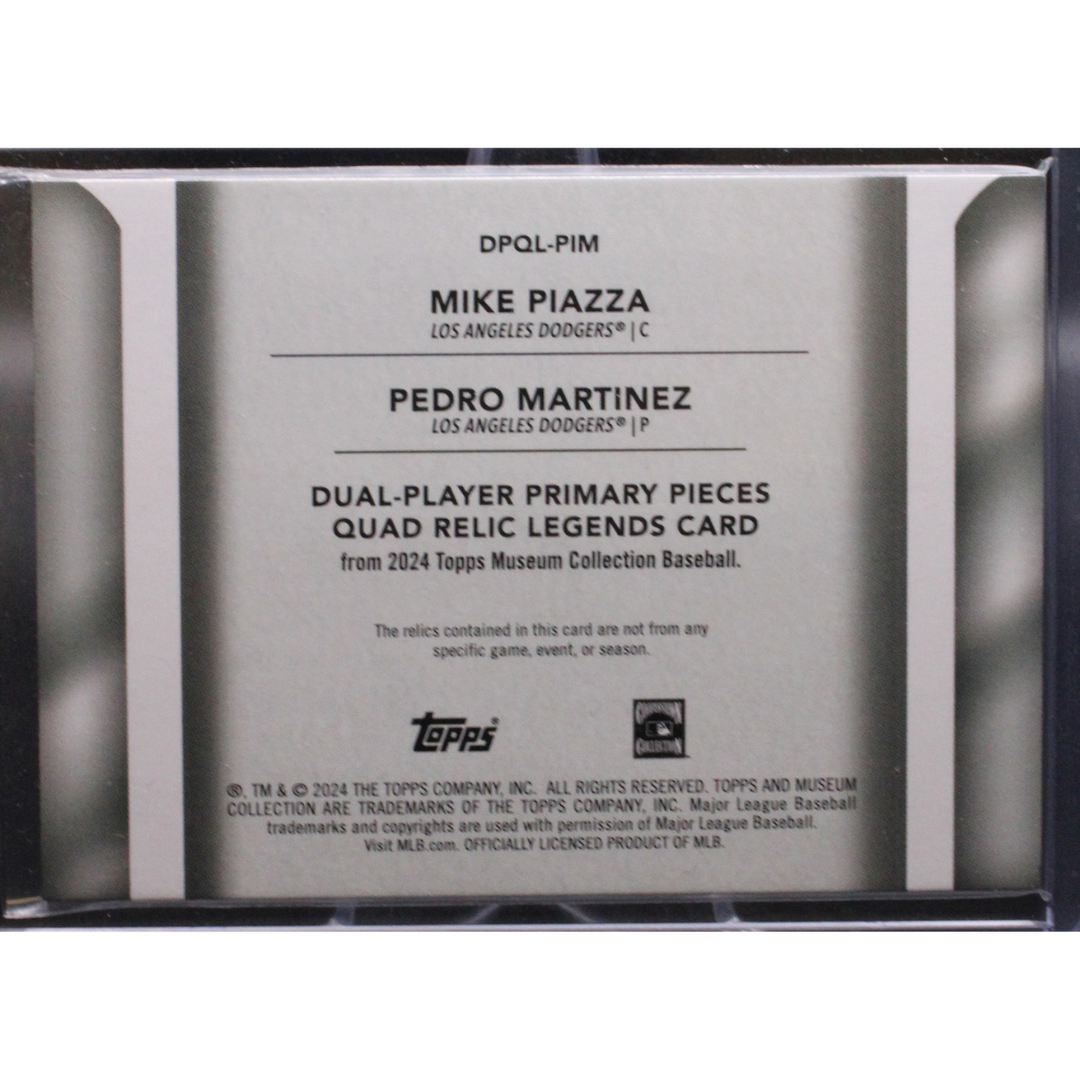 2024 Topps Museum Collection- Mike Piazza & Pedro Martinez DPQL-PIM - Quad Relic /15