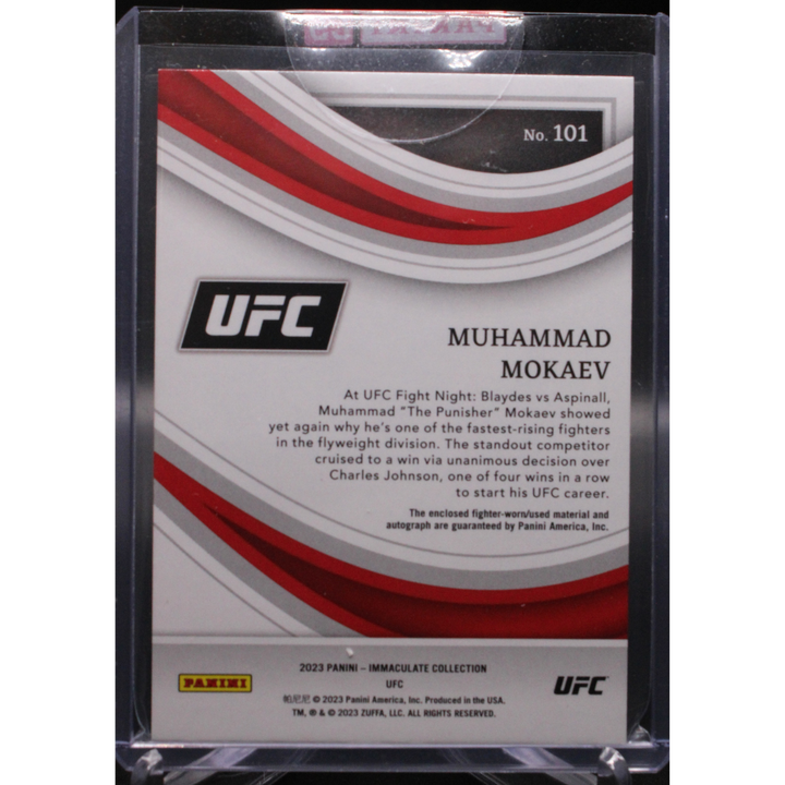 2023 Panini Immaculate UFC - Muhammad Mokaev 101  - Mem Auto /99