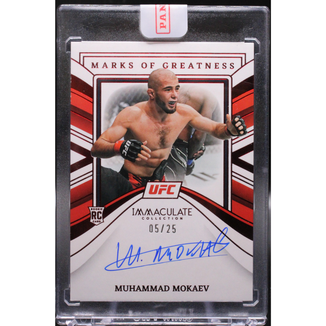 2023 Panini Immaculate UFC - Muhammad Mokaev MG-MMK  - Marks Of Greatness Red /25