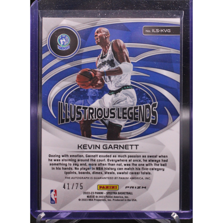 2022 Panini Spectra Basketball - Kevin Garnett ILS-KVG - Illustrious Legends /75