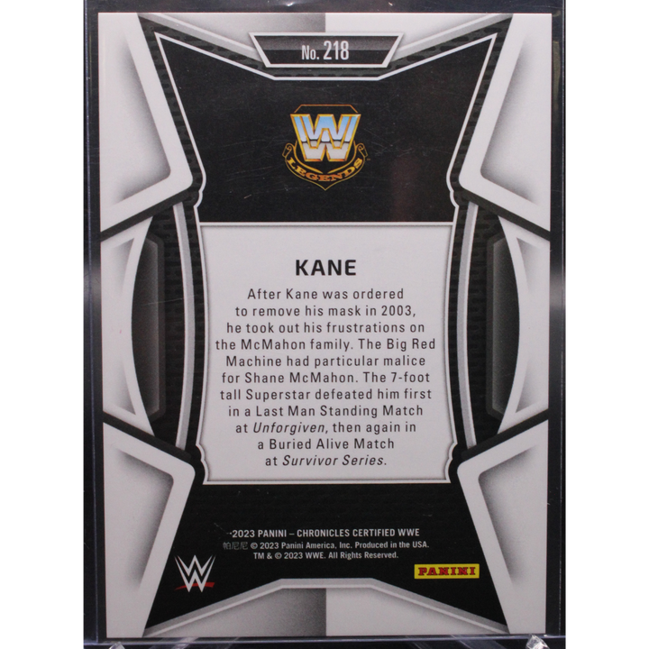 2023 Panini Chronicles WWE - Kane 218 - Gold Certified /10