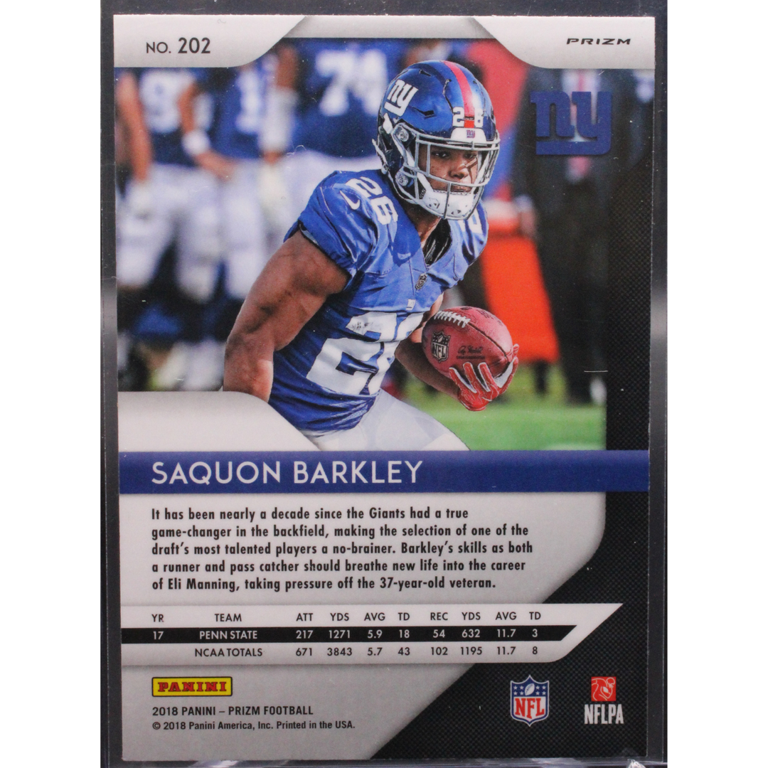 2018 Panini Prizm Football - Saquon Barkley 202 - Green Prizm