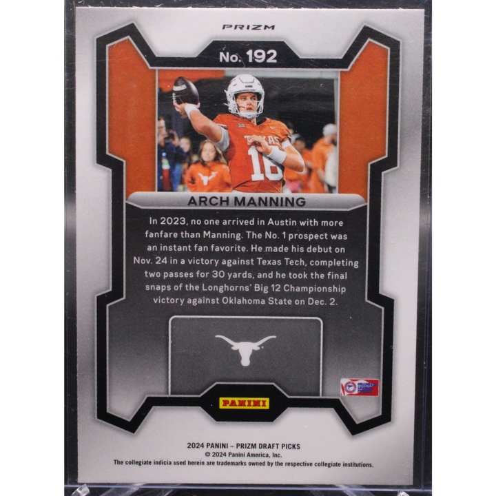 2024 Panini Prizm Draft Football - Arch Manning 192 - Silver