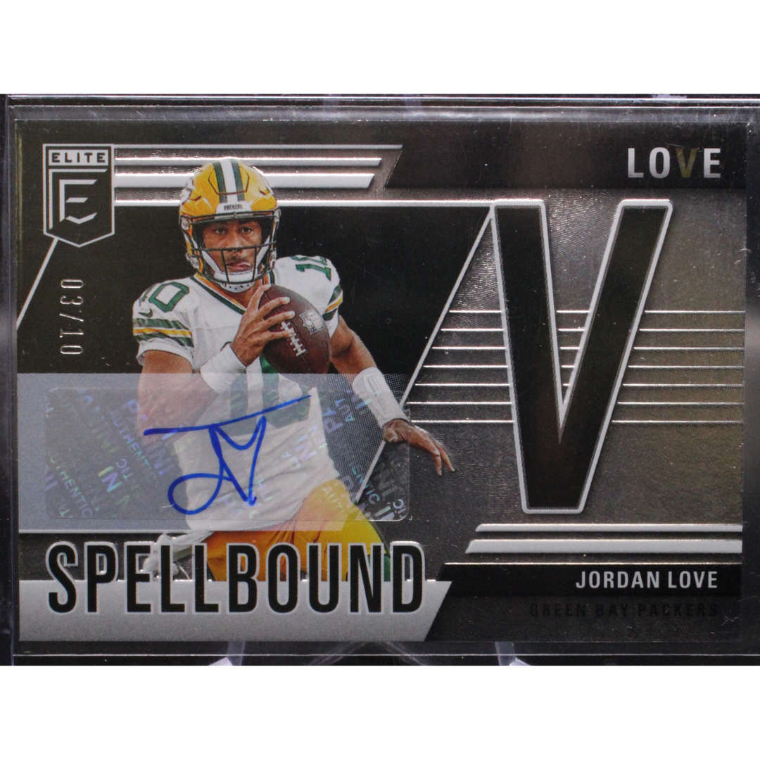 2024 Panini Donruss Elite - Jordan Love 29 - Spellbound V Auto /10