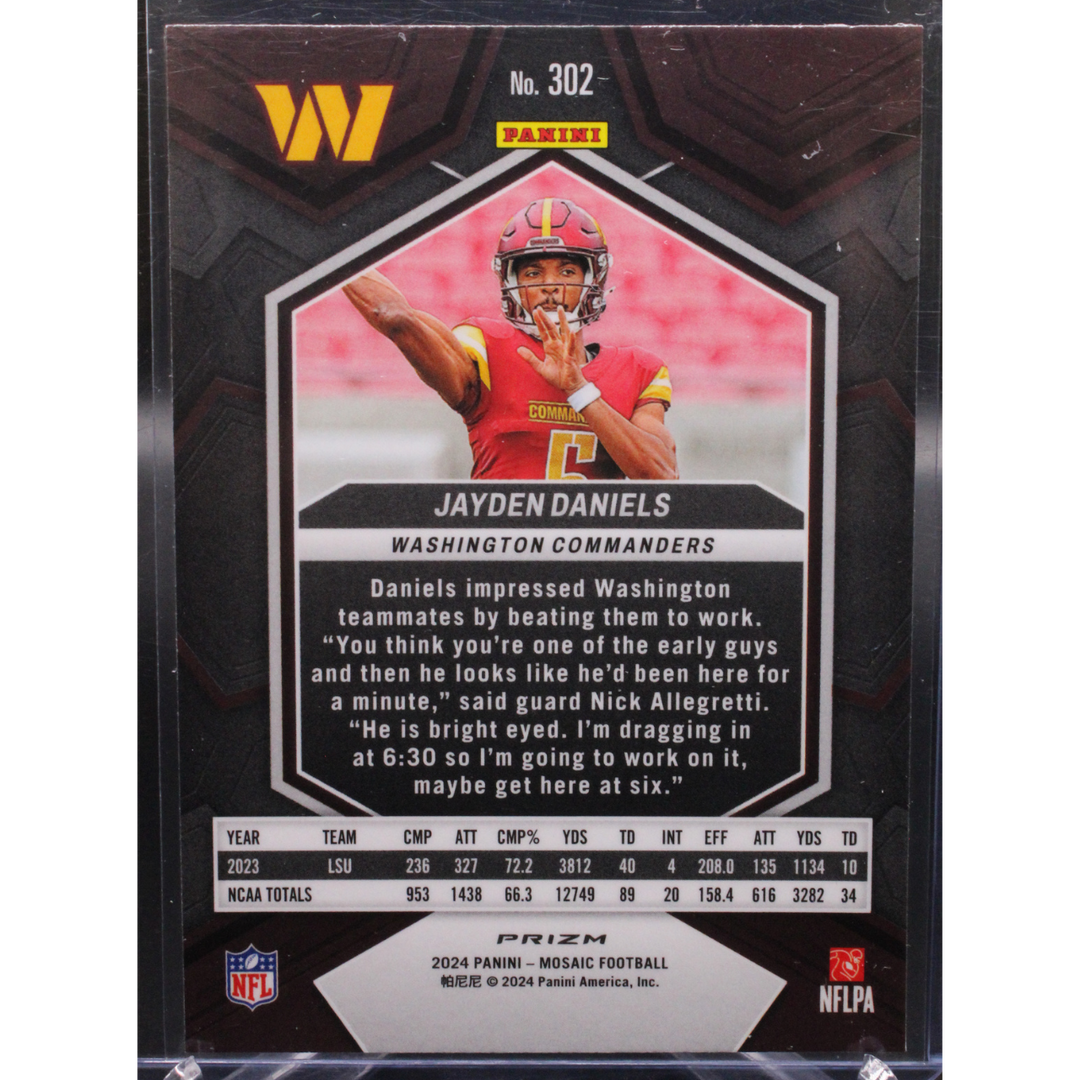 2024 Panini Mosaic Football - Jayden Daniels 302 - Silver Mosaic