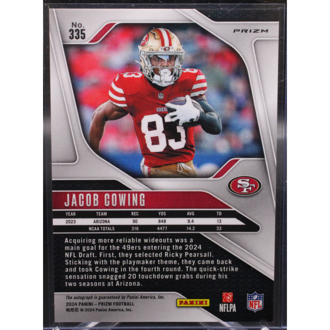 2024 Panini Prizm Football - Jacob Cowing 335 - Silver Auto