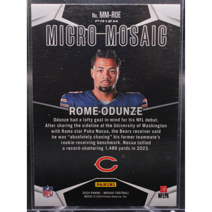 2024 Panini Mosaic Football - Rome Odunze MM-ROE - Micro Mosaic