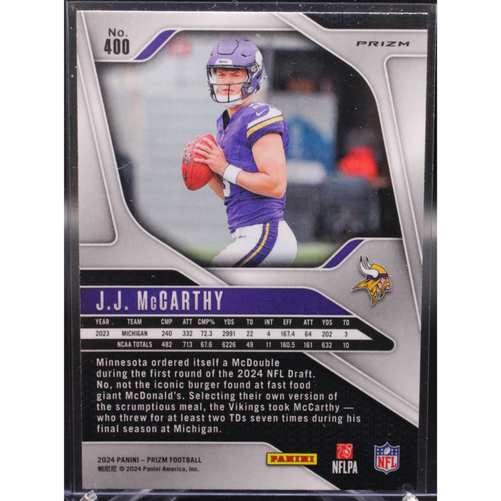 2024 Panini Prizm Football - J.J. Mccarthy 400 - Orange Disco