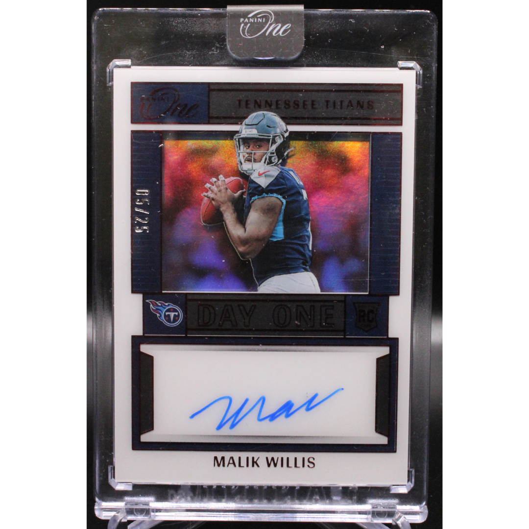 2022 Panini One Football - Malik Willis 118 - Day One Red Auto /25