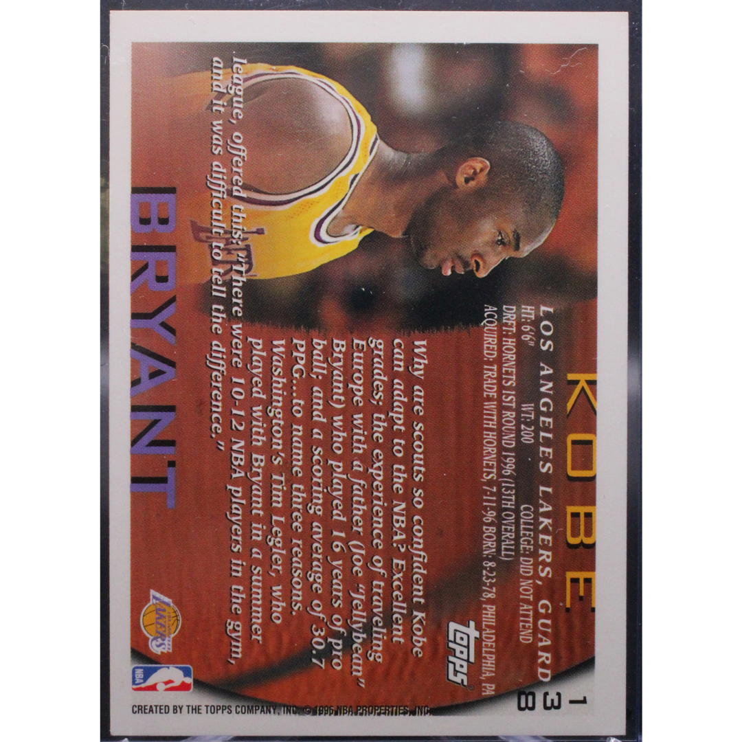 1996 Topps - Kobe Bryant 138 -  Rookie