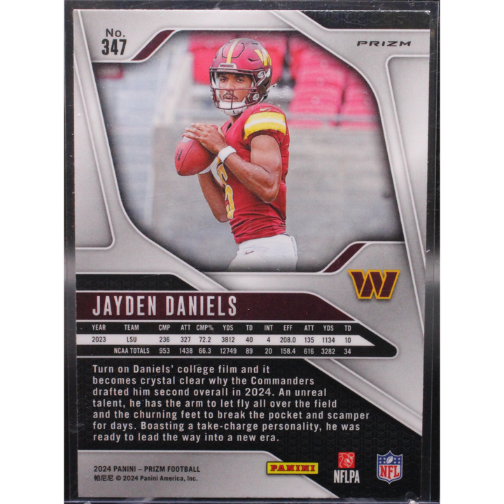 2024 Panini Prizm Football - Jayden Daniels 347 - Orange Disco