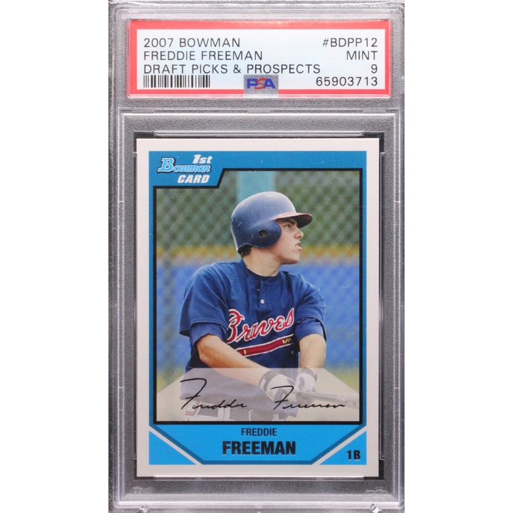 2007 Topps Bowman - Freddie Freeman BDPP12 - Draft Picks & Prospects - PSA 9