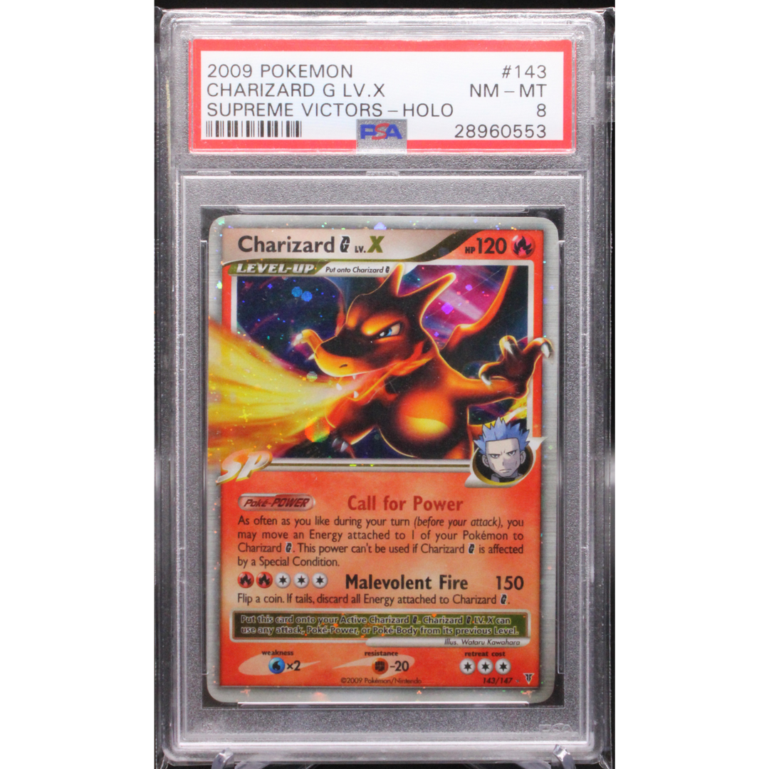 Charizard G LV.X  Supreme Victors - 2009 Pokemon - PSA 8