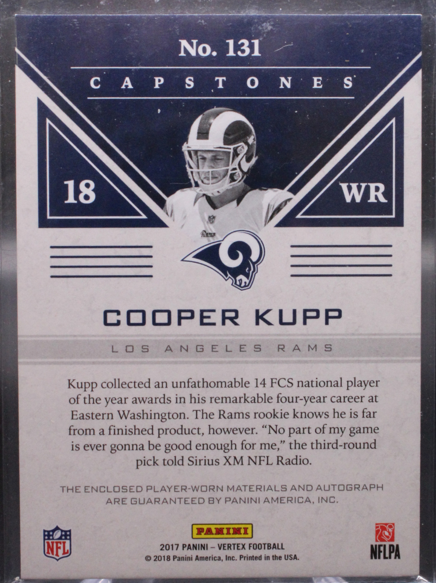 2017 Panini Vertex Football - Cooper Kupp 131 - Capstones RPA /99