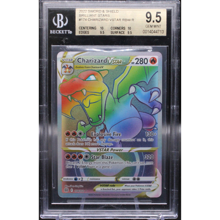 Charizard Vstar 174/172 Brilliant Stars - 2022 Pokemon - BGS 9.5