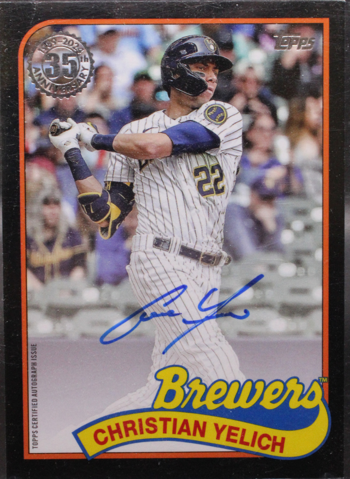 2024 Topps Baseball - Christian Yelich 89BA-CY - 1989 Black Auto /199