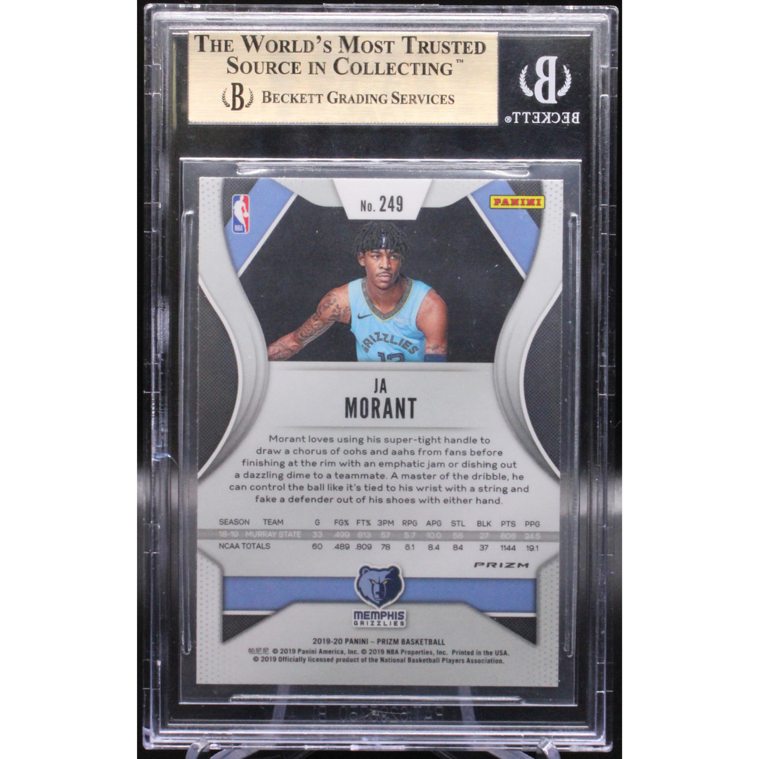 2019-20 Panini Prizm Basketball - Ja Morant 249 - Red White Blue - BGS Beckett 9.5