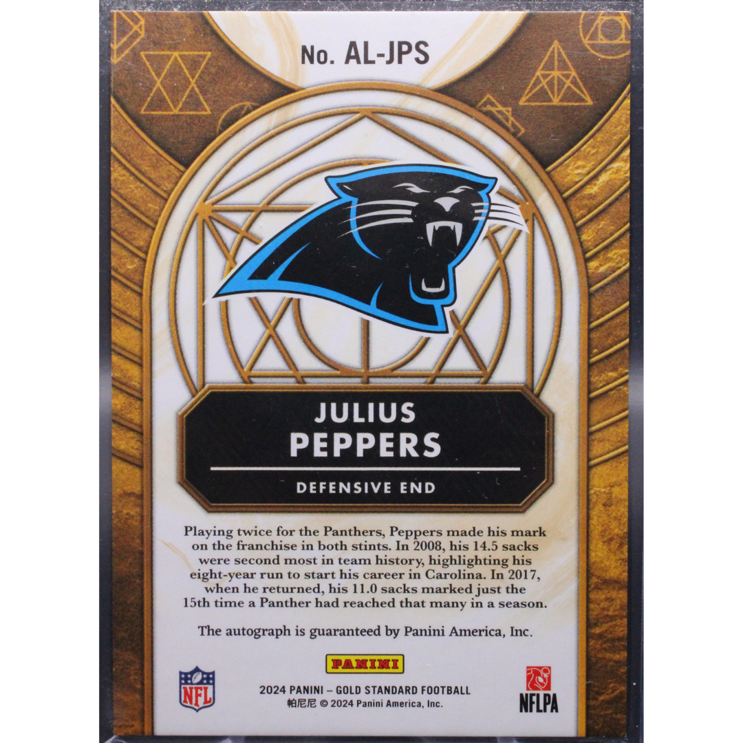 2024 Panini Gold Standard Football - Julius Peppers AL-JPS - Purple Auto /24