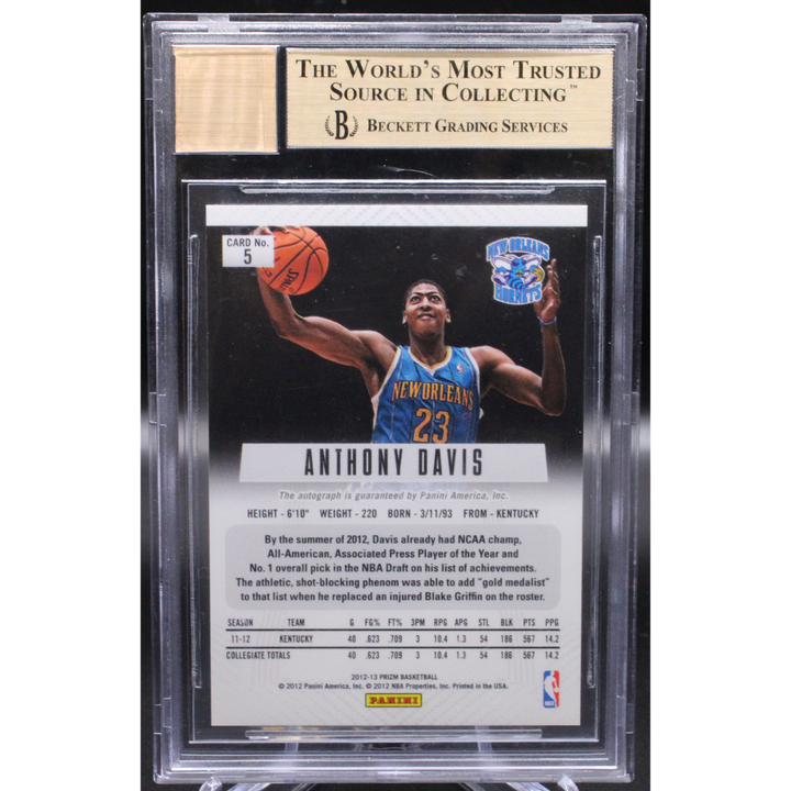 2012 Panini Prizm - Anthony Davis - Autographs - BGS 9.5/ AUTO 10